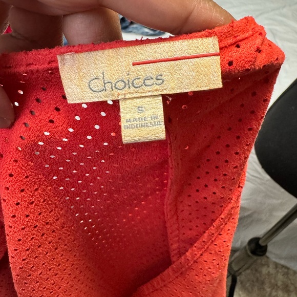 Choices Red Ruffled Blazer - Picture 3 of 3